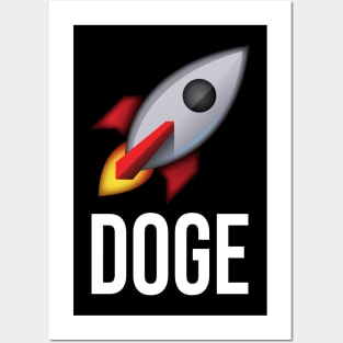 Doge Rocket Posters and Art